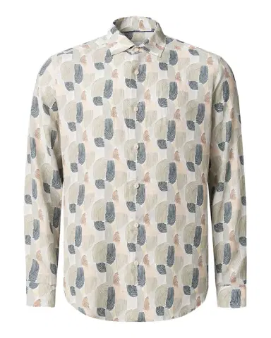Eton Men's Linen Abstract-Print Button-Down Shirt | Thumbnail 1