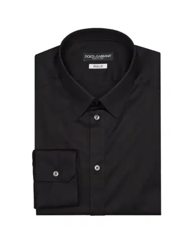 Dolce & Gabbana Men's Stretch-Cotton Point Collar Button-Front Shirt | Thumbnail 2