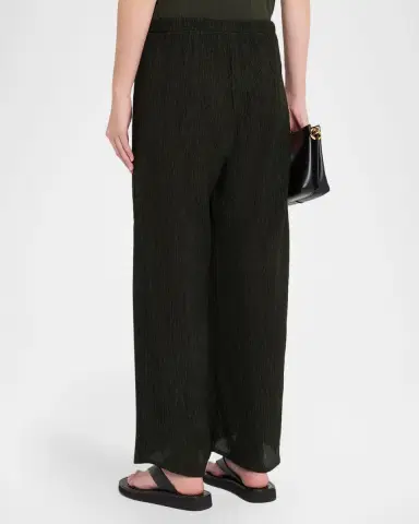 Eileen Fisher Crinkled Wide-Leg Ankle Pants | Thumbnail 3 Eileen Fisher Crinkled Wide-Leg Ankle Pants | Thumbnail 3