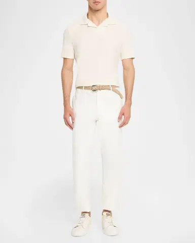 Vince Men's Honeycomb Johnny Collar Polo Shirt | Thumbnail 2 Vince Men's Honeycomb Johnny Collar Polo Shirt | Thumbnail 2