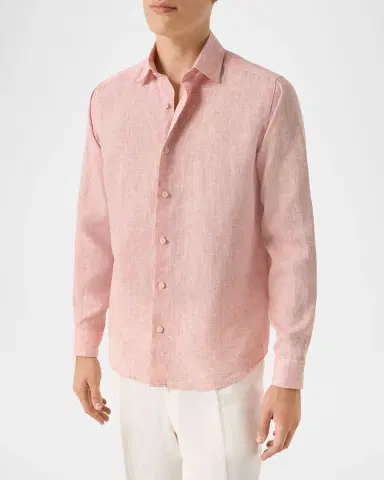 Eton Men's Solid Linen Button-Down Shirt | Thumbnail 3