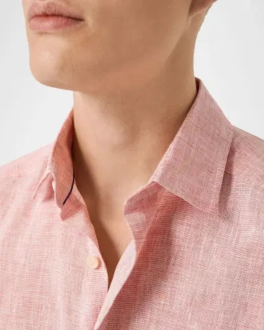 Eton Men's Solid Linen Button-Down Shirt | Thumbnail 4
