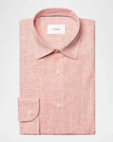 Eton Men's Solid Linen Button-Down Shirt | Thumbnail 7