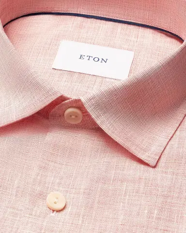 Eton Men's Solid Linen Button-Down Shirt | Thumbnail 8