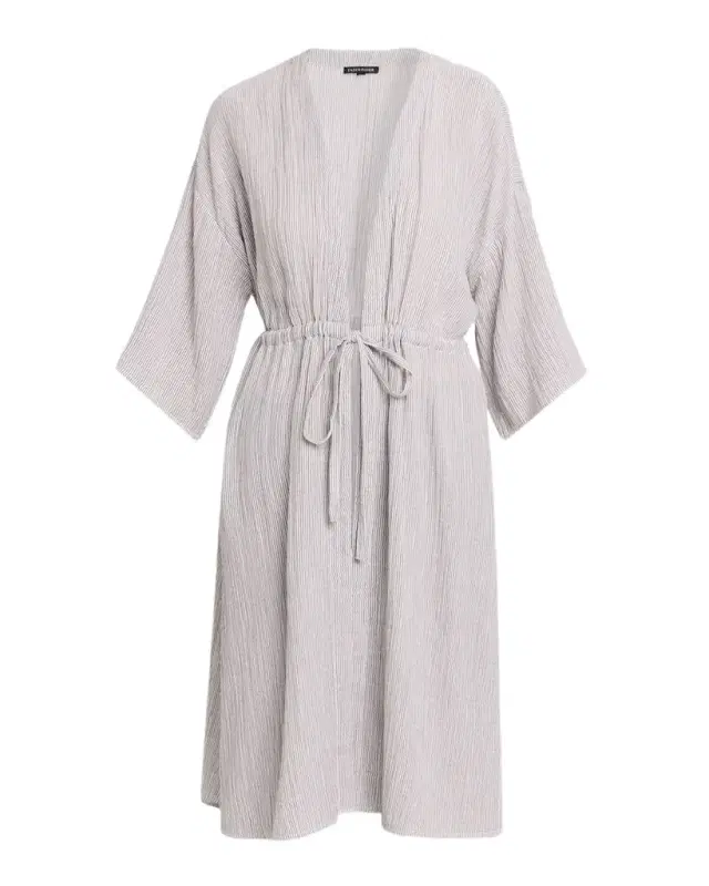 Eileen Fisher Striped Gauzy Organic Cotton Caftan