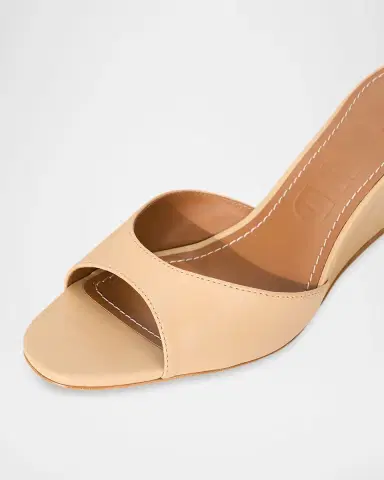 Staud Brigitte Leather Wedge Sandals | Thumbnail 4