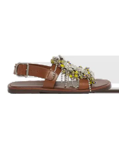 Dries Van Noten Embellished Leather T-Strap Sandals | Thumbnail 2 Dries Van Noten Embellished Leather T-Strap Sandals | Thumbnail 2