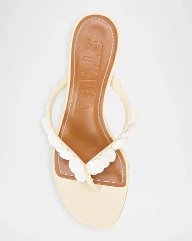 Staud 55mm Freja Leather Thong Sandals | Thumbnail 4