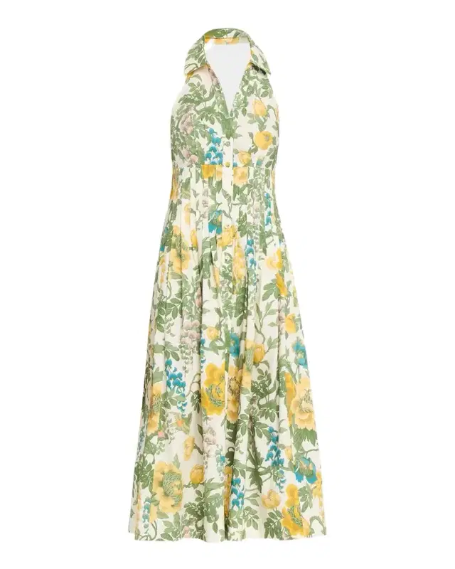 Rashida Floral Poplin Halter Dress