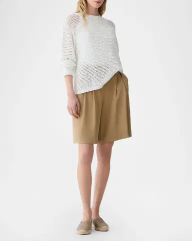 Lafayette 148 New York Open-Stitch Cotton Knit Sweater | Thumbnail 2 Lafayette 148 New York Open-Stitch Cotton Knit Sweater | Thumbnail 2