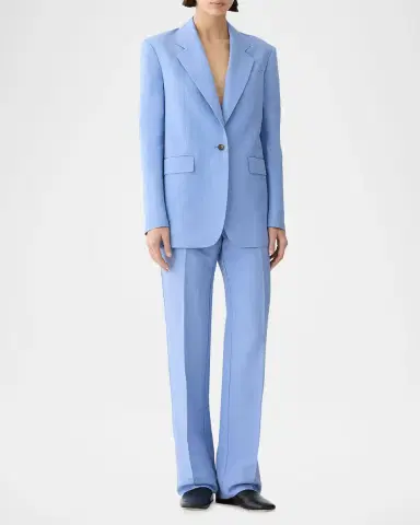 Lafayette 148 New York Single-Button Pick Stitch Blazer | Thumbnail 2 Lafayette 148 New York Single-Button Pick Stitch Blazer | Thumbnail 2