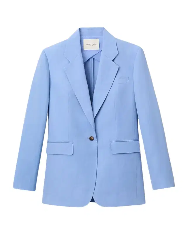 Single-Button Pick Stitch Blazer