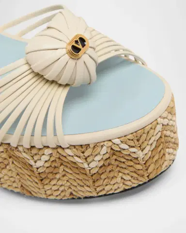 Valentino Garavani 110mm Coeur Royal Leather Espadrille Wedge Sandals | Thumbnail 2 Valentino Garavani 110mm Coeur Royal Leather Espadrille Wedge Sandals | Thumbnail 2