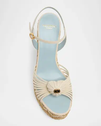 Valentino Garavani 110mm Coeur Royal Leather Espadrille Wedge Sandals | Thumbnail 3 Valentino Garavani 110mm Coeur Royal Leather Espadrille Wedge Sandals | Thumbnail 3