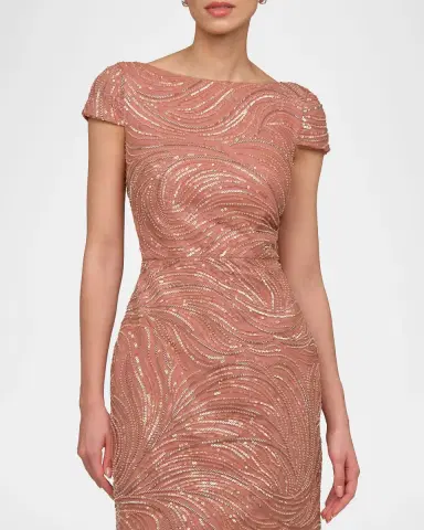 THEIA Ceceline Beaded Bateau-Neck Dress | Thumbnail 5 THEIA Ceceline Beaded Bateau-Neck Dress | Thumbnail 5