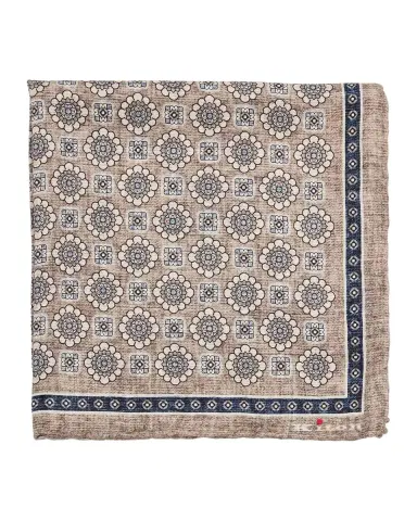 Kiton Men's Medallion-Floral Double-Face Silk Pocket Square | Thumbnail 3 Kiton Men's Medallion-Floral Double-Face Silk Pocket Square | Thumbnail 3