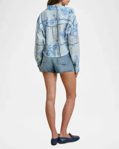 Favorite Daughter The Crop Ex-Boyfriend Cotton Shirt | Thumbnail 3