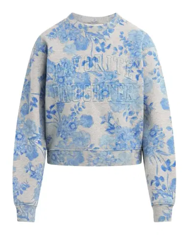Favorite Daughter The Collegiate Floral Logo Sweatshirt | Thumbnail 1 Favorite Daughter The Collegiate Floral Logo Sweatshirt | Thumbnail 1