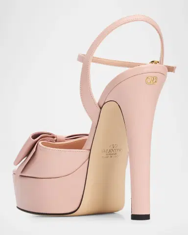 Valentino Garavani 130mm Bowow Leather Platform Sandals | Thumbnail 3 Valentino Garavani 130mm Bowow Leather Platform Sandals | Thumbnail 3