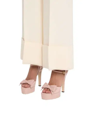 Valentino Garavani 130mm Bowow Leather Platform Sandals | Thumbnail 1 Valentino Garavani 130mm Bowow Leather Platform Sandals | Thumbnail 1