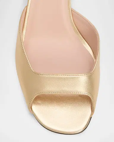 Valentino Garavani 75mm Fawcette Metallic Leather Ankle-Strap Sandals | Thumbnail 5