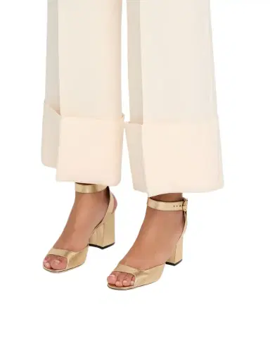 Valentino Garavani 75mm Fawcette Metallic Leather Ankle-Strap Sandals | Thumbnail 1