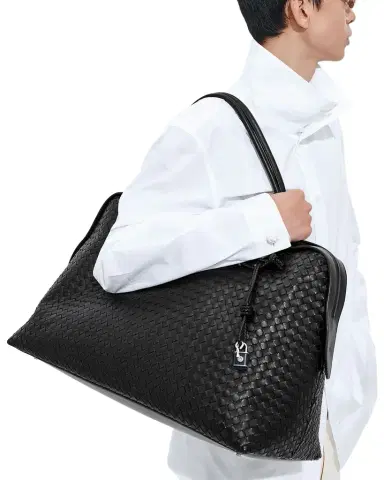 Bottega Veneta Men's Veneto Intrecciato Leather Weekender Bag | Thumbnail 1