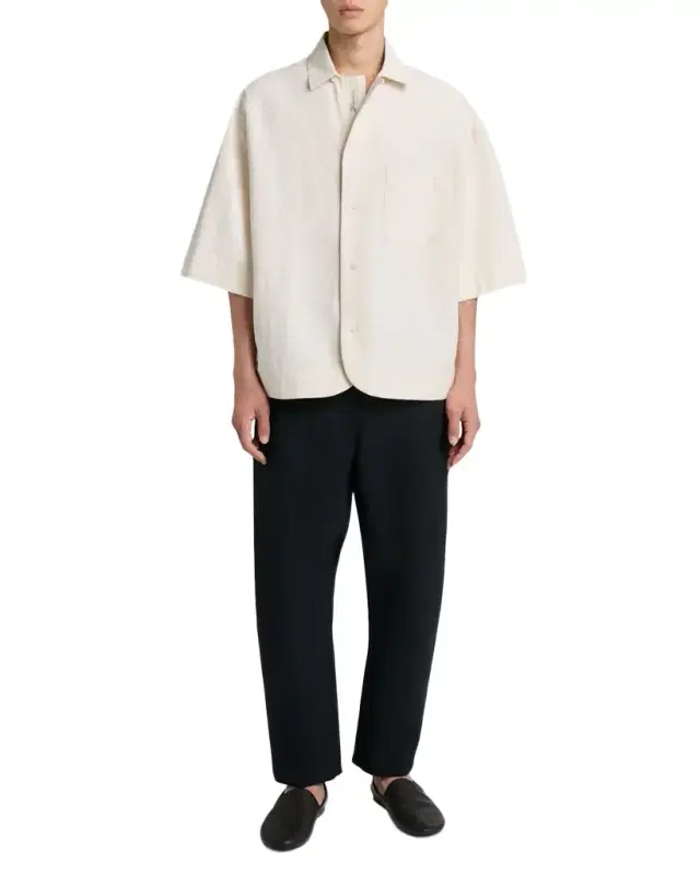 Men 's Le Pantalon Cropped Curved-Leg Trousers