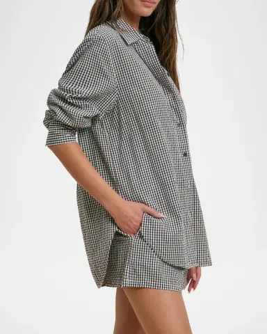 Favorite Daughter Gingham Cotton Boyfriend Shirt | Thumbnail 4 Favorite Daughter Gingham Cotton Boyfriend Shirt | Thumbnail 4