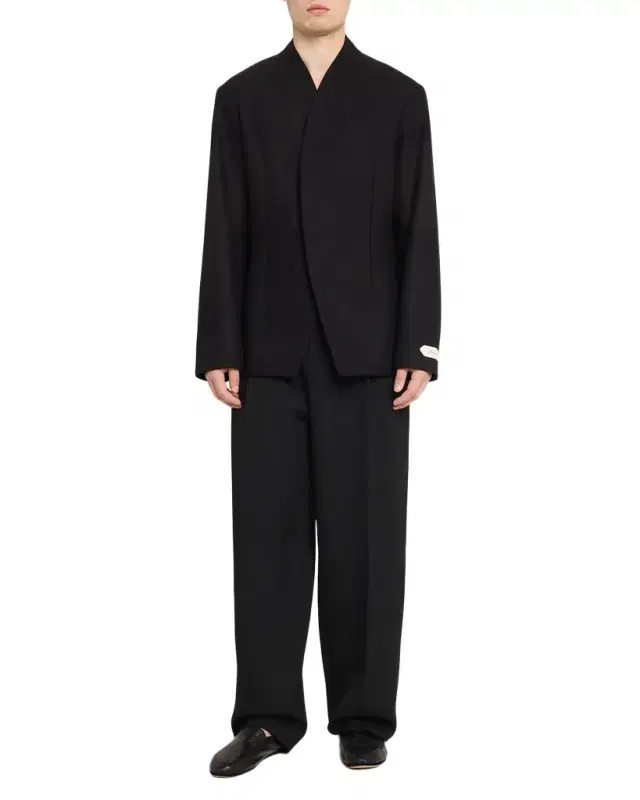Jacquemus Men 's Bastide Collarless Tailored Wool Jacket