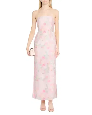 BERNADETTE Elora Strapless Floral Linen Maxi Dress | Thumbnail 1