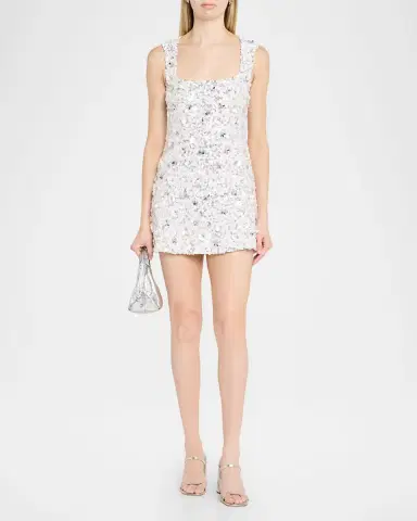 Retrofête Sadlyn Floral Sequined Mini Dress | Thumbnail 2