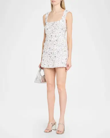 Retrofête Sadlyn Floral Sequined Mini Dress | Thumbnail 4