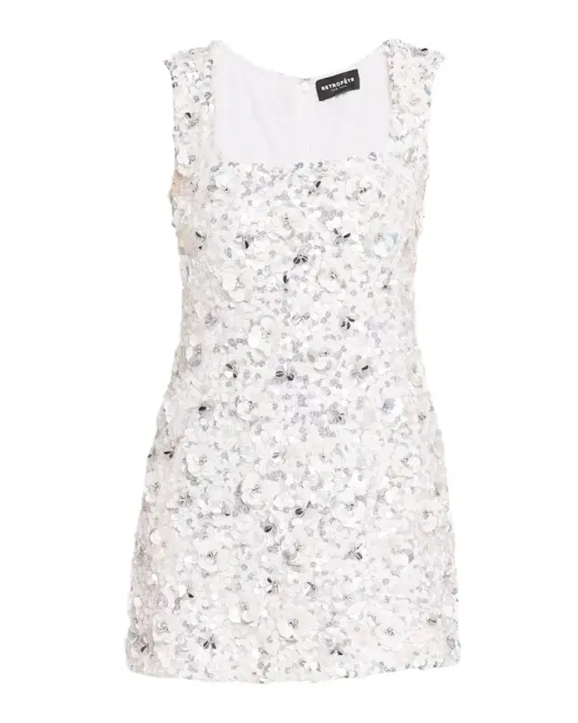 Retrofete Sadlyn Floral Sequined Mini Dress