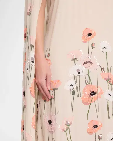 BERNADETTE Minnie Embellished Maxi Cape Dress | Thumbnail 4