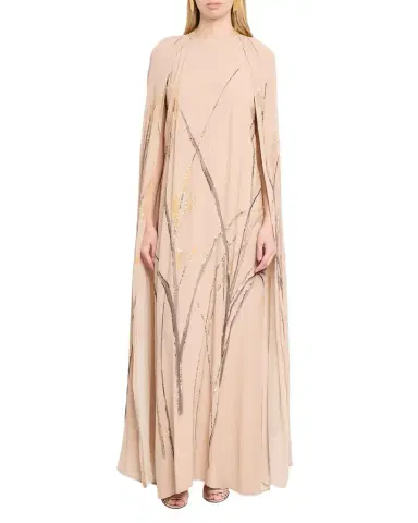 BERNADETTE Minnie Embellished Maxi Cape Dress | Thumbnail 1