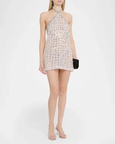 Retrofête Janneth Embroidered Halter Dress | Thumbnail 4 Retrofête Janneth Embroidered Halter Dress | Thumbnail 4