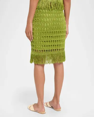 A.L.C. Tetai Open-Knit Fringe Skirt | Thumbnail 3