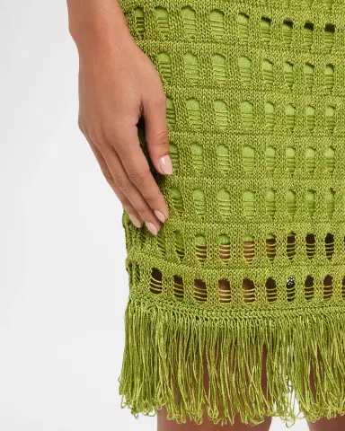 A.L.C. Tetai Open-Knit Fringe Skirt | Thumbnail 5