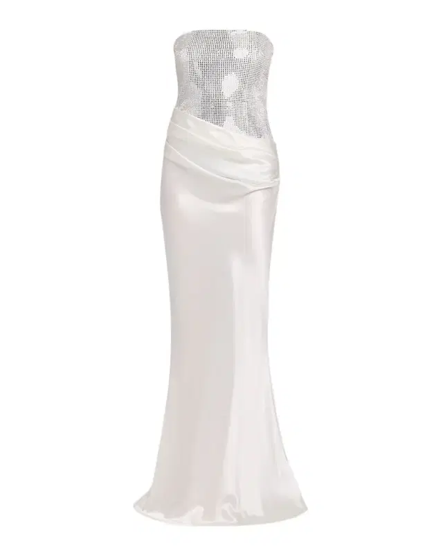 Alexandra Strapless Sequin Draped Dress