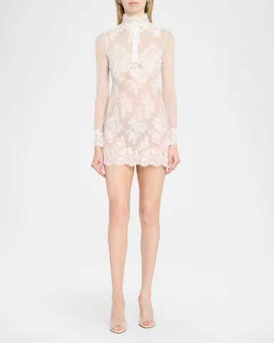 Retrofête Faylin Long-Sleeve Lace Mini Dress | Thumbnail 2 Retrofête Faylin Long-Sleeve Lace Mini Dress | Thumbnail 2