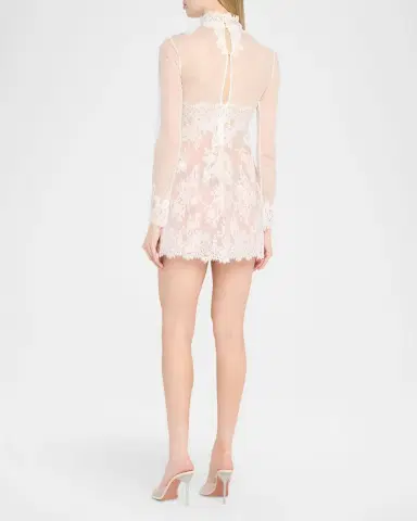 Retrofête Faylin Long-Sleeve Lace Mini Dress | Thumbnail 3 Retrofête Faylin Long-Sleeve Lace Mini Dress | Thumbnail 3