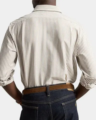 Polo Ralph Lauren Men's Pinstripe Cotton Oxford Sport Shirt | Thumbnail 3