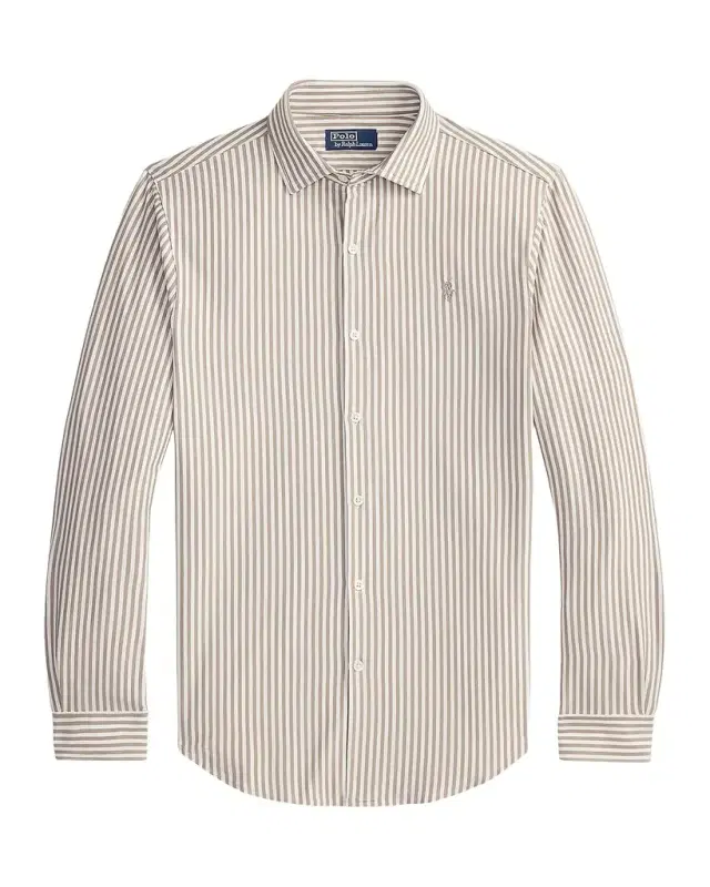 Men 's Pinstripe Cotton Oxford Sport Shirt