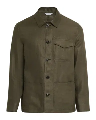 Boglioli Men's Linen Workwear Button-Front Jacket | Thumbnail 1 Boglioli Men's Linen Workwear Button-Front Jacket | Thumbnail 1