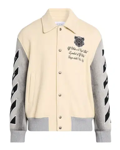 Off-White Men's Diagonals Logo Varsity Jacket | Thumbnail 1