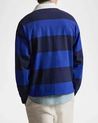 Polo Ralph Lauren Men's Stripe Jersey Rugby Shirt | Thumbnail 3 Polo Ralph Lauren Men's Stripe Jersey Rugby Shirt | Thumbnail 3