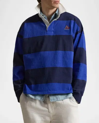 Polo Ralph Lauren Men's Stripe Jersey Rugby Shirt | Thumbnail 4 Polo Ralph Lauren Men's Stripe Jersey Rugby Shirt | Thumbnail 4