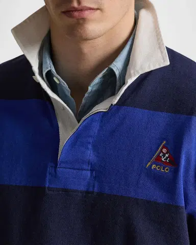 Polo Ralph Lauren Men's Stripe Jersey Rugby Shirt | Thumbnail 5 Polo Ralph Lauren Men's Stripe Jersey Rugby Shirt | Thumbnail 5