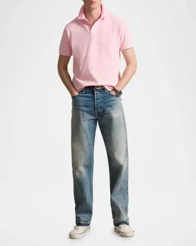 Polo Ralph Lauren Men's Cotton Mesh Embroidered-Pony Polo Shirt | Thumbnail 2 Polo Ralph Lauren Men's Cotton Mesh Embroidered-Pony Polo Shirt | Thumbnail 2